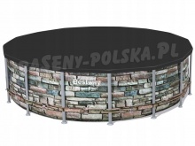 Basen ogrodowy stelażowy 488 x 122 cm 12w1 Bestway 56966 kamień