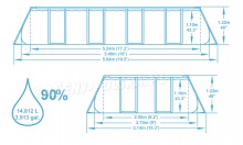 Basen ogrodowy stelażowy 549 x 274 x 122 cm 12w1 Bestway 56465