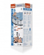 Basen ogrodowy stelażowy Bestway 366 x 76 cm 9w1 z pompą 56416