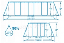 Basen ogrodowy 11w1 stelażowy Power Steel 412 x 201 x 122 cm Bestway 56722