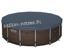 Basen ogrodowy stelażowy Rattan 427 x 107 x cm 9w1 Bestway