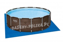 Basen ogrodowy stelażowy Rattan 427 x 107 x cm 9w1 Bestway