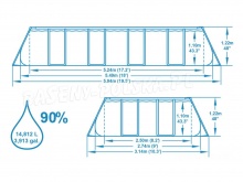 Basen owalny stelażowy 549 x 274 x 122 cm 17w1 Bestway 56710