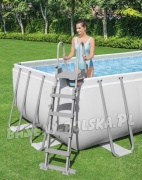 Basen prostokątny 640 x 274 x 122 cm stelażowy 5612B Bestway 12w1 piasek