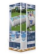 Basen prostokątny 640 x 274 x 122 cm stelażowy 5612B Bestway szary