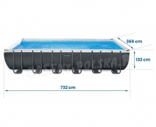 Basen prostokątny 732 x 366 x 132 INTEX 26368 21w1 Ultra XTR Frame