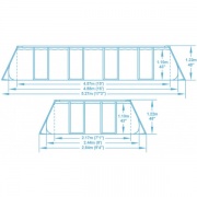 Basen prostokątny ogrodowy 488 x 244 x 122 cm 12w1 Bestway 56671