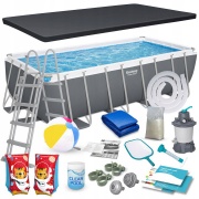 Basen prostokÄ…tny ogrodowy 488 x 244 x 122 cm 18w1 Bestway 56671N piasek