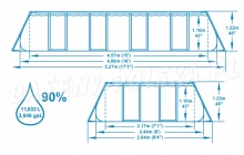 Basen prostokątny ogrodowy 488 x 244 x 122 cm 18w1 Bestway 56671N piasek