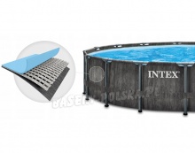 Basen stelażowy 549 x 122 cm 12w1 Intex 26744 grafitowy z pompą filtrem