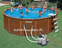 Basen stelażowy Sekwoja 569 x 135 cm zestaw 5w1 INTEX 28392