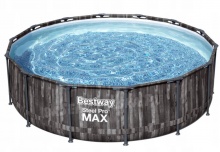 Basen stelażowy grafitowy 427 x 107 cm 11w1 Bestway 5614Z Steel Pro MAX