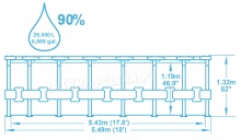 Basen stelażowy okrągły 549 x 132 cm 7w1 Bestway 56427
