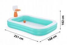 Basen z koszykówką Dunk'N Splash 251 x 168 x 102 cm Bestway 54445