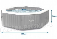 Dmuchane SPA INTEX 28458 jacuzzi z hydromasażem 201 x 71 cm 4 osobowe