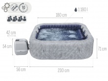 Dmuchane SPA Jacuzzi Lay-Z San Francisco z LED i leżakami Bestway 60161