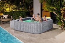 Dmuchane SPA Jacuzzi Lay-Z San Francisco z LED i leżakami Bestway 60161