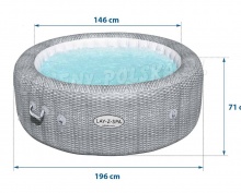 Dmuchane SPA jacuzzi dla 6 osób Honolulu 196 x 71 cm 60019 Bestway