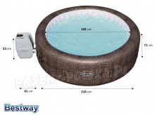 Dmuchane SPA jacuzzi z podgrzewaczem wody St. Moritz Bestway 60023