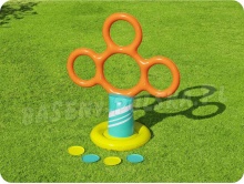 Gra plażowa ogrodowa Frisbee stojak z obręczami dla dzieci Bestawy 52380