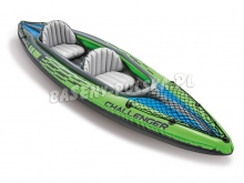 Kajak dwuosobowy Challenger K2 wiosła i pompka 68306 INTEX