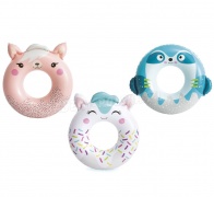 Koło plażowe do pływania dla dzieci Zwierzaki Intex 59266 lama leniwiec kotek