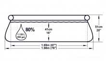 Mały basen rozporowy dla dzieci 198 x 51 cm Bestway 57252