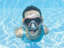 Maska na oczy i nos do pływania czerwona Bestway 22049