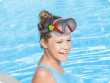 Maska na oczy i nos do pływania czerwona Bestway 22049