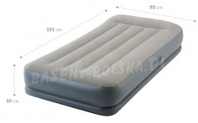 Materac welurowy Pillow Rest z pompką 99 x 191 x 30 cm INTEX 64116