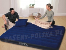 Materac welurowy Queen z pompką i poduszką 152 x 203 x 22 cm INTEX 68765