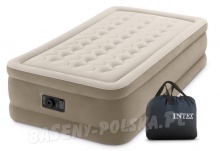 Materac welurowy Twin z pompkÄ… 99 x 191 x 46 cm INTEX 64456