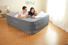 Materac welurowy łóżko z pompką 203 x 152 x 56 cm INTEX 64418