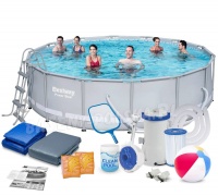 Okrągły basen stelażowy 17w1 Power Steel 427 x 107 cm 56641 Bestway