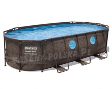 Ogrodowy basen z oknami Bestway 56716 Rattan 549 x 274 x 122