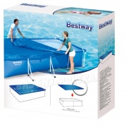 Pokrywa na basen stelażowy 400 x 211 cm prostokątna Bestway 58107