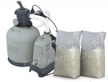 Pompa piaskowa generator chloru 10000 l/h INTEX 28680 z piaskiem 50kg