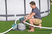 Pompa piaskowa z piasekim 25kg filtrująca 8327 l/h Bestway 58499 do basenu