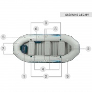 Ponton Mariner 4 Set 328 x 145 x 48 cm INTEX z wyposażeniem 68376