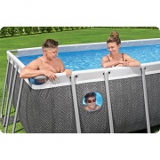 Prostokątny basen stelażowy 488 x 244 x 122 cm 10w1 antracyt Bestway 561MB