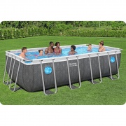 Prostokątny basen stelażowy 488 x 244 x 122 cm 10w1 antracyt Bestway 561MB