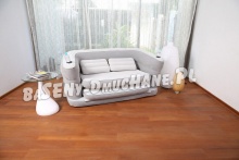 Rozkładana sofa 2w1 materac welurowy 200 x 160 x 64 cm Bestway 75063