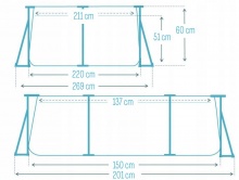 Różowy basen ogrodowy stelażowy 220 x 150 x 60 cm INTEX 28266