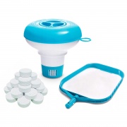 Różowy basen ogrodowy stelażowy 220 x 150 x 60 cm INTEX 28266 15w1