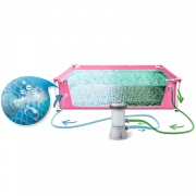 Różowy basen ogrodowy stelażowy 220 x 150 x 60 cm INTEX 28266 15w1