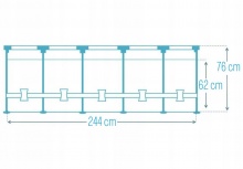 Różowy basen ogrodowy stelażowy 244 x 76 cm INTEX 28290