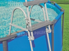 Stabilna i bezpieczna drabinka do basenów o wysokości 107 cm Bestway 58330