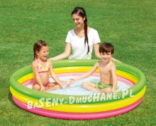 Tęczowy basen dmuchany z pompowanym dnem 152 x 30 cm Bestway 51103