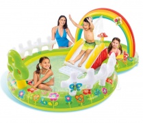 Wodny plac zabaw dla dzieci Intex 57154 Ogród i Motylki zjeżdżalnia
